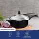 Panela de Pressão 3 Litros 20cm Tramontina Vancouver em Alumínio com Revestimento Interno e Externo Antiaderente Starflon Max Preto